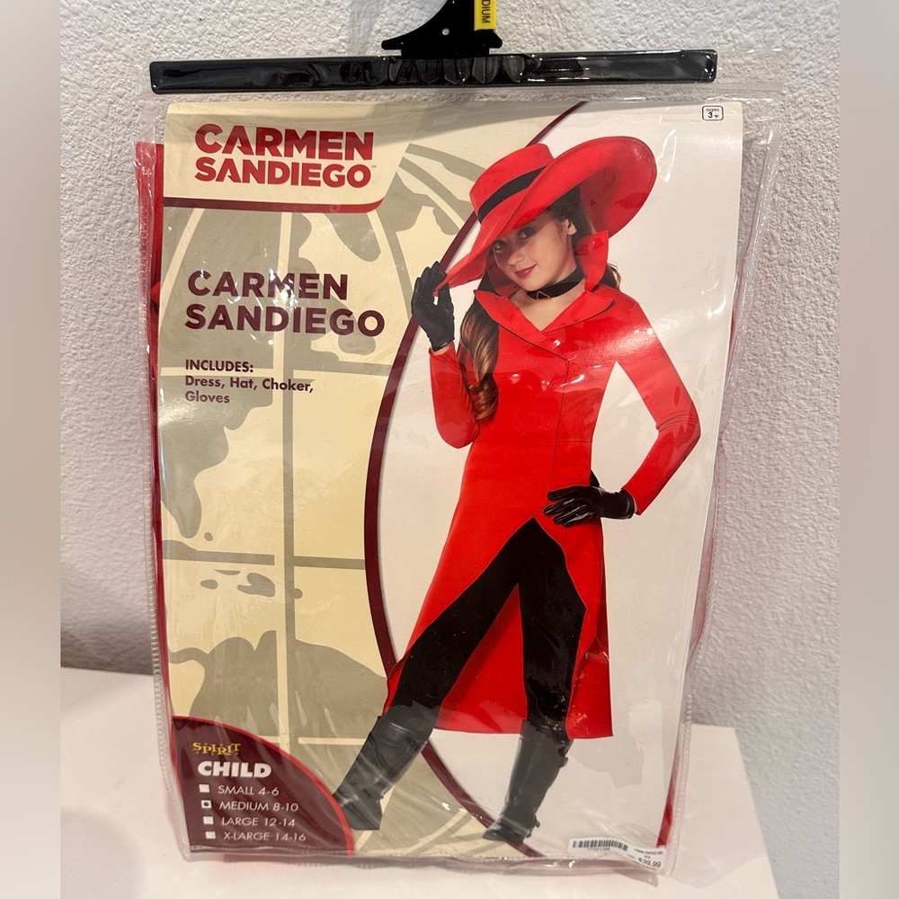Kids Carmen San Diego Costume - Red
